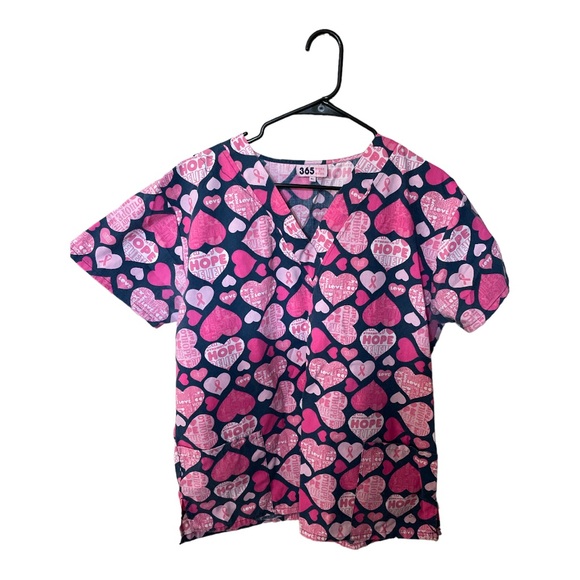 365 Work heart XL scrub top - Picture 1 of 3